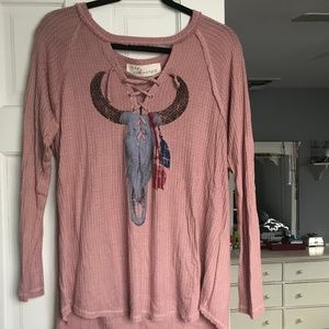 Vintage Havanah Womens' laceup top